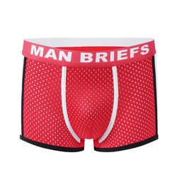 Men&prime;s Boxer Shorts Brief Trend Ice Silk Mesh Panty Breathable MID-Waist Boxer Shorts