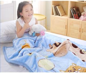 China Multifuction Cartoon Print Blanket Kids Animal Flannel Blanket 100*120CM wholesale