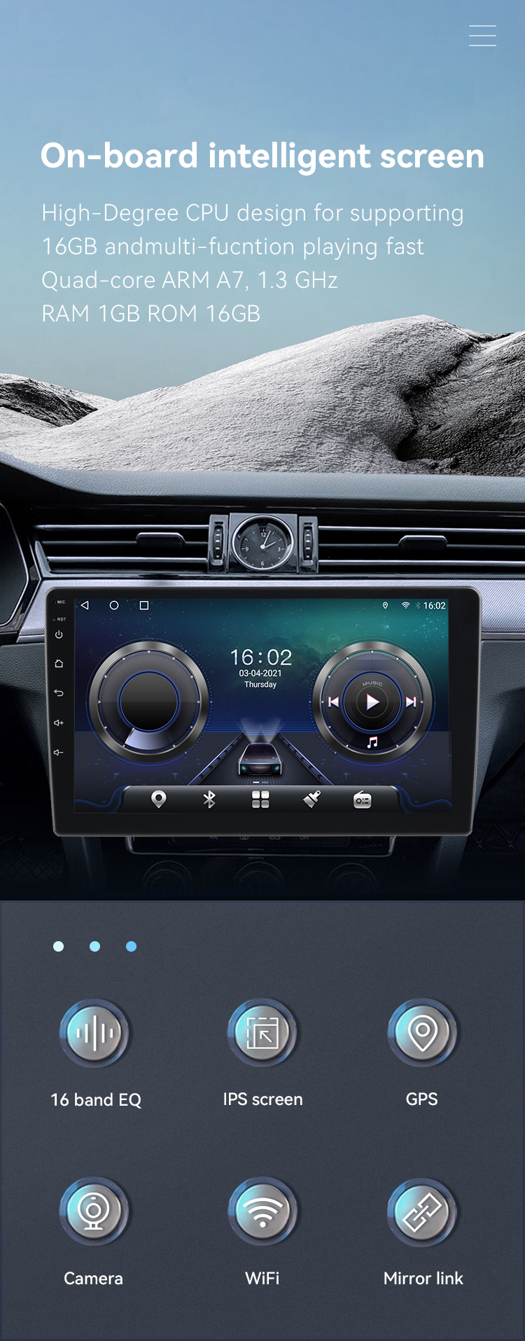 10 Inch Touch Screen Android Car Stereo Android 10 Car Multimedia Player
