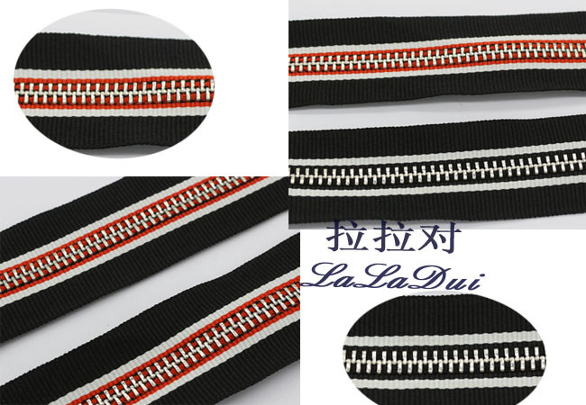Garments / Bags Brass Long Chain Zipper Silver Teeth Polyester / Cotton / Aramid Tape