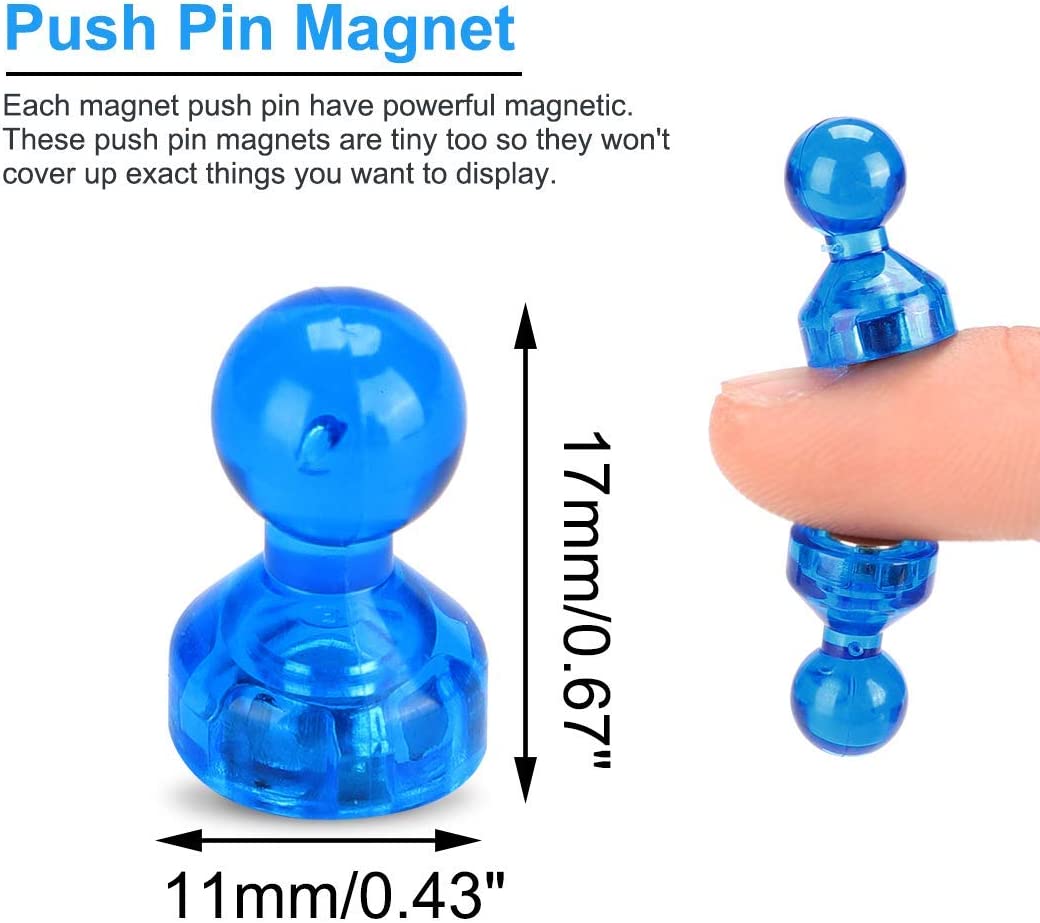 11mm Dia Pot Shape Magnetic Push Pins for Office Maps in Colorful Design