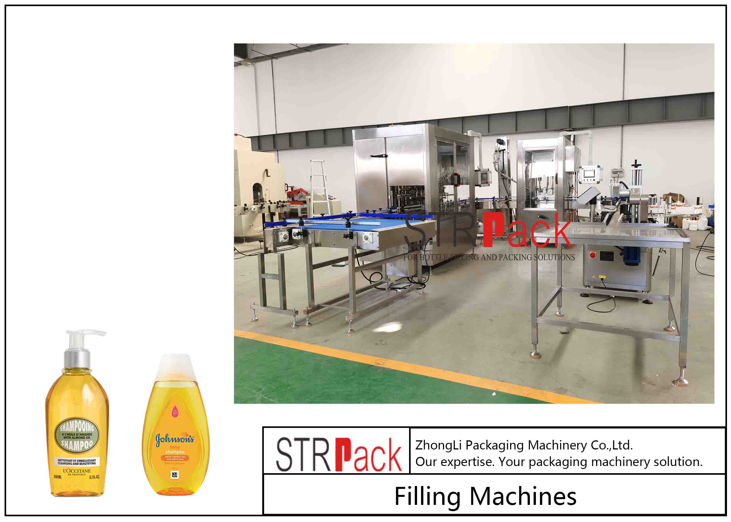 Shampoo Conditioner Filling Machine 380V 2200mm Stainless Steel