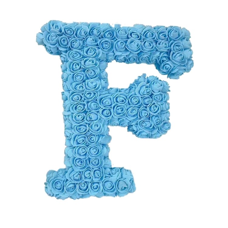2020 New Product 35cm PE Rose Flower Letter For Wedding Decoration A-Z Rose Letter