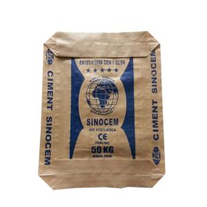 China 25KG 40KG 50KG Block Bottom Cement Bags Ad Star Valve PP Packing Bags wholesale