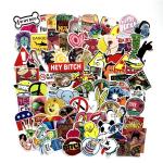 Waterproof Removable Laptop Vinyl Stickers , Custom Car Window Stickers