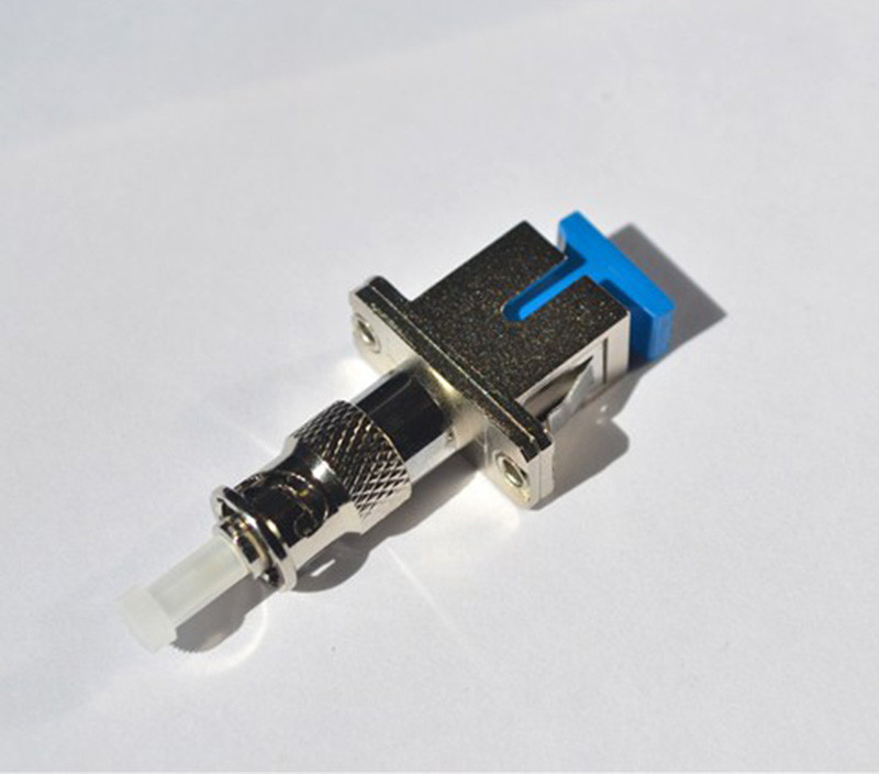 Plastic / Metal Body Fiber Optic Connector Adapters SC Female To ST Male Hybrid fiber optic sc to st adapter