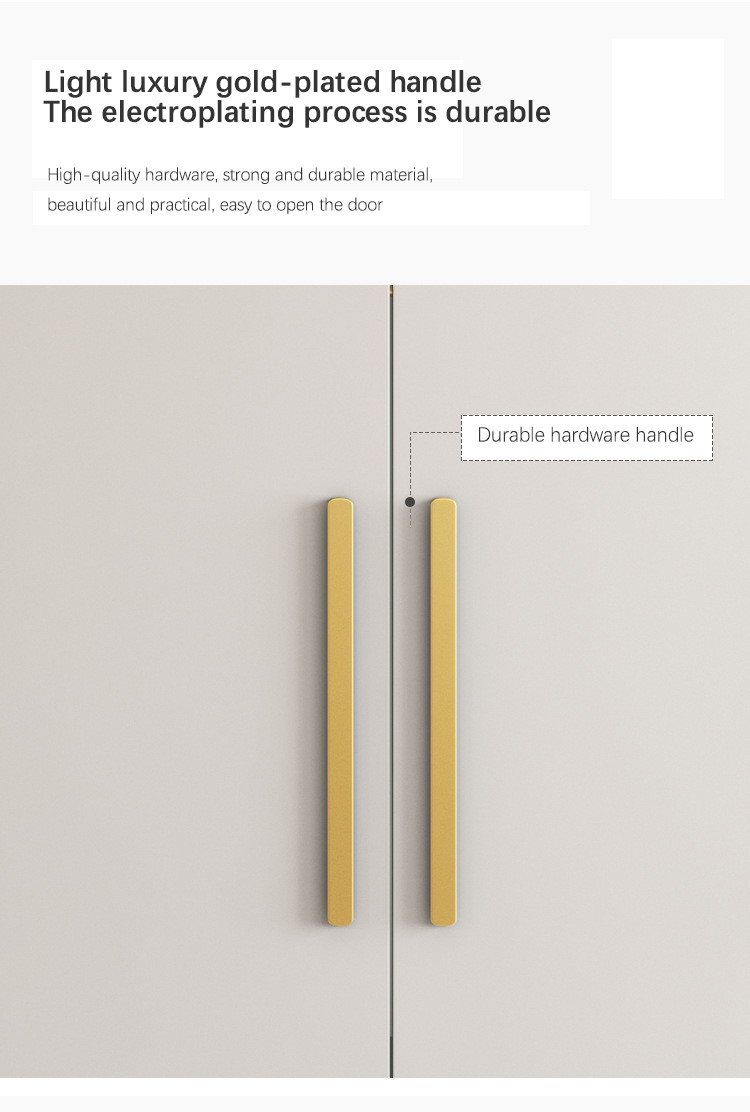 Home Modern Bedroom Furniture MDF Panel Freestanding Wardrobe Cabinet