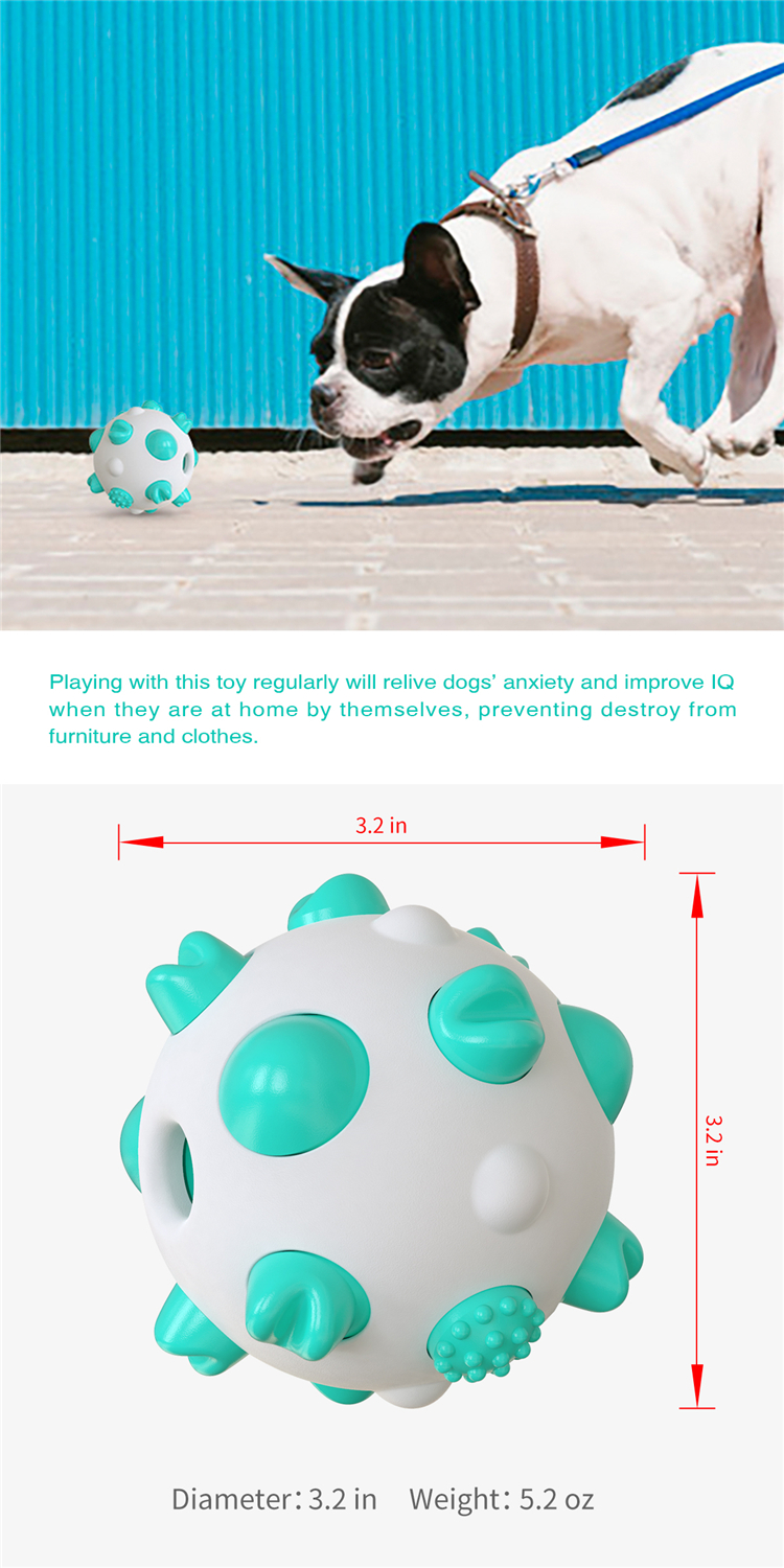 2021 Durable Interactive Dog Puzzle Toothbrush Toy Bite Resistant Ball Pet Chew Toys