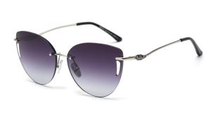 China Frameless Trim Hollow Womens Driving Sunglasses Metal Frame Polarized wholesale
