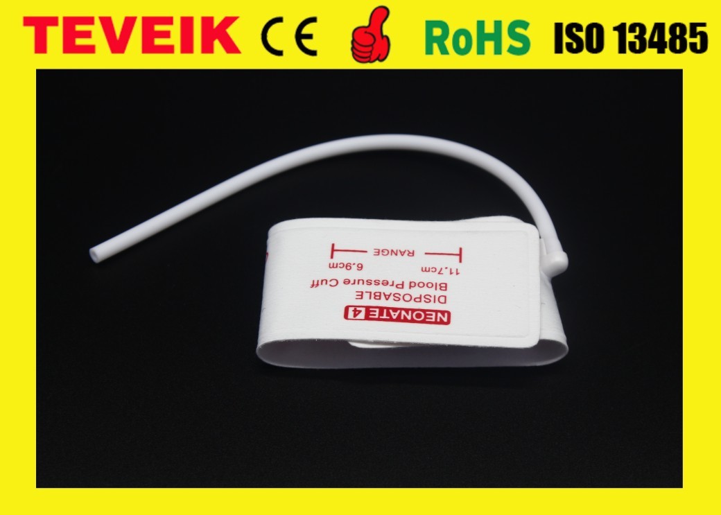 Medical Disposable 5cm-10.5cm Invasive Blood Pressure NIBP Cuff with single hose