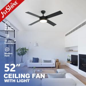 China Electric 52 Inches Living Room 16W Decorative MDF Blades Ceiling Fan Light with 2- wholesale