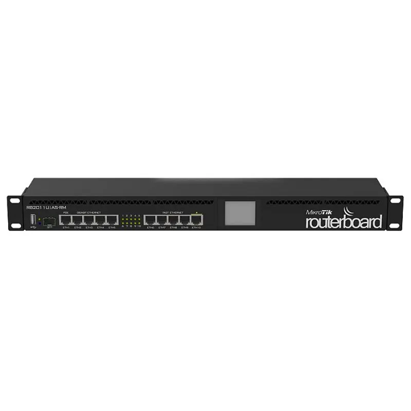 1 x10/100/1000Mbps WAN Ports and 16 LAN Ports Multi Port Device ARM Architecture CPU Router RB3011UiAS-RM for Networking