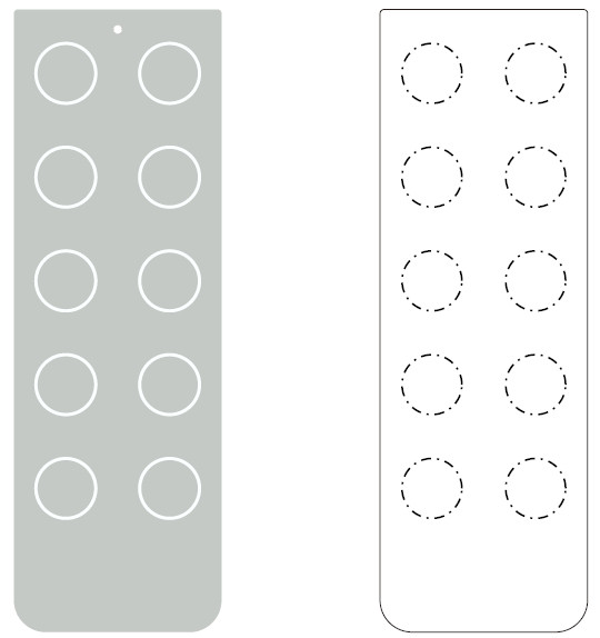 Flexible Remote Control Membrane Touch Switch Overlay With Back Adhesive