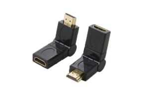 China QS AD004， HDMI male to HDMI Female swivel adapter wholesale