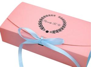 China Customized Food Christmas Packaging Boxes White Card Paper With Ribbon wholesale