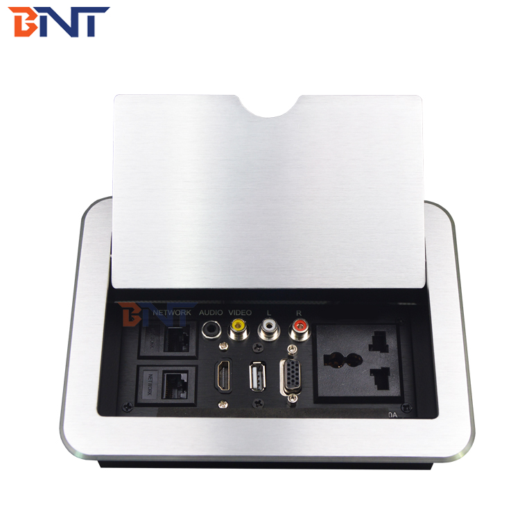 BNT Tabletop Flip Up Multi-function Power Socket Box / Slip Up Socket / Slide Open Socket Box
