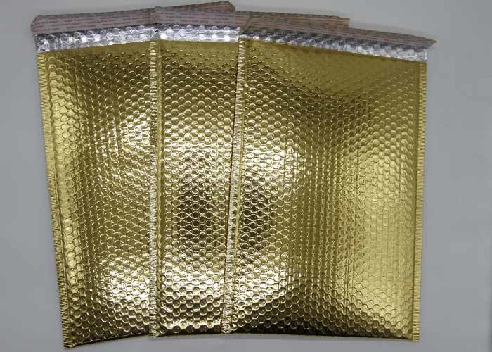 Gold Gloss Surface Metallic Bubble Mailers 6*9 Padded Bubble Bags 2 Sealing Sides