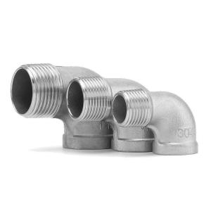 China Double Male Threaded 90 Degree Pipe Fittings 304 4 Inches Ss Tube Fittings wholesale