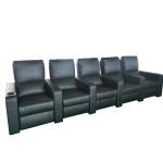 Folding Motorized Home Theater Seating Electric Top Grain Leather Recliner Sofa
