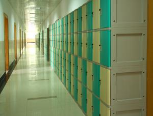 China Yellow School Lockers ABS Material , Vandal Resistant Small School Lockers wholesale