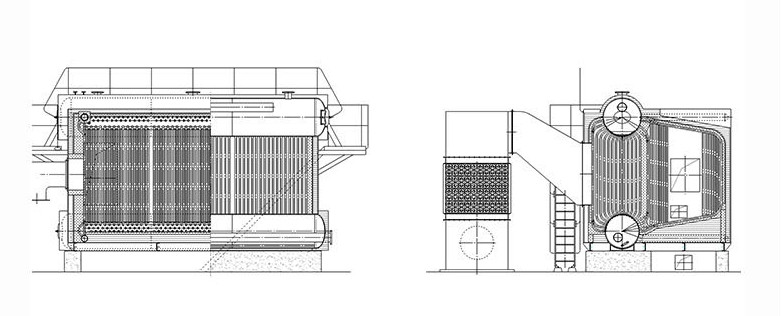 T Back Vertical LPG Fired Steam Boiler , Gas Fired Central Heating CE ISO Certified