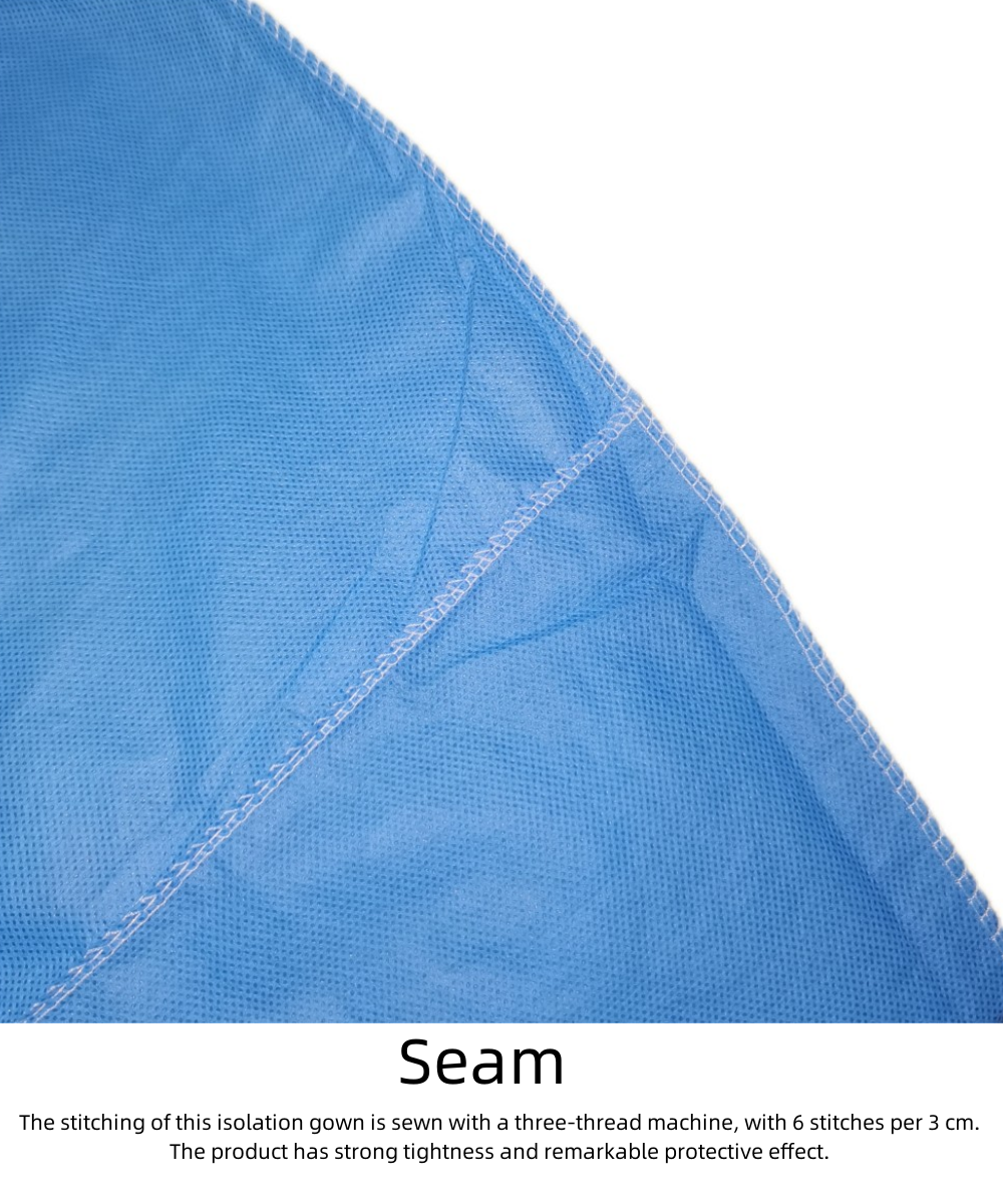 Waterproof Anti Static SMS Non Woven Fabric Isolation Gown For Adult AAMI Level 1 2 3