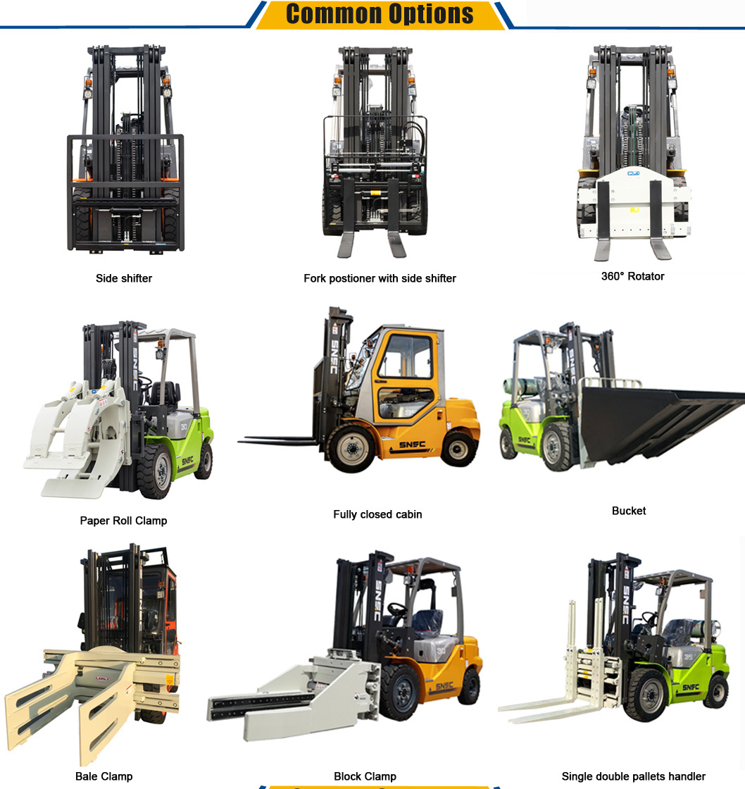 China 3.5ton Diesel Forklift with Block Clamp Price