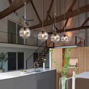 China Simple Grey glass pendant light for indoor home Kitchen Dining room Decoration (WHGP-28) wholesale