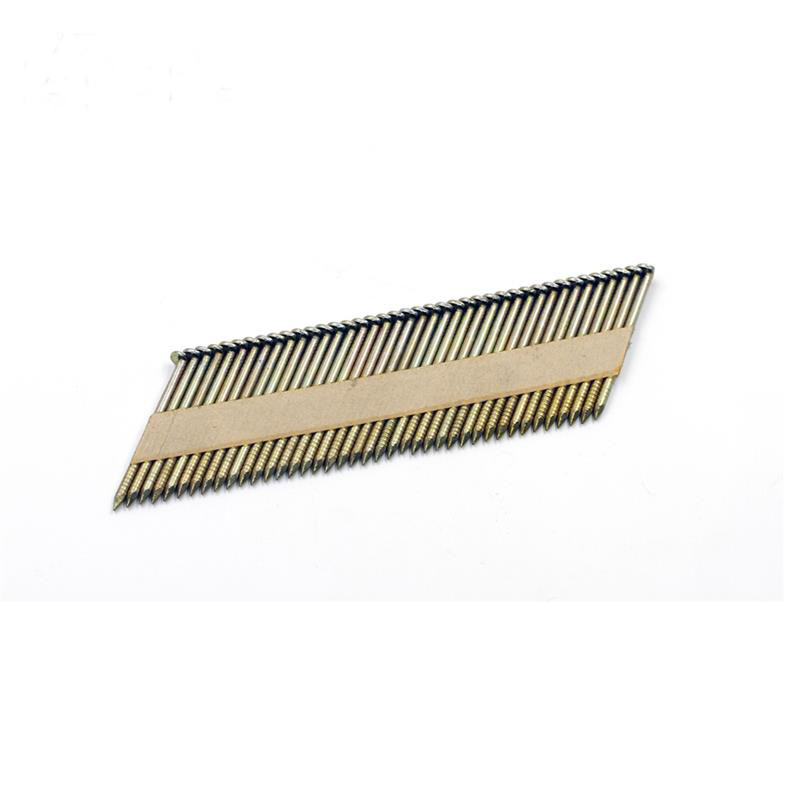 28 / 34 Degree Paper Strip Nails EG Bright Smooth Finish Nail Q235 Steel Material