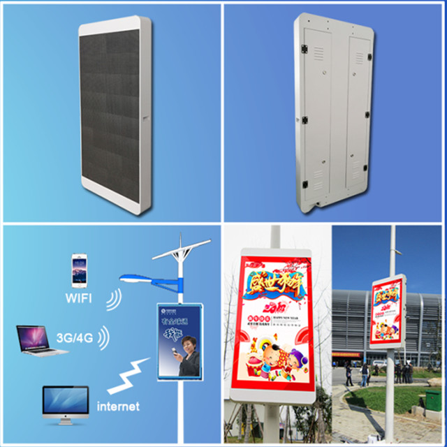WIFI 3G 4G Pole Led Advertising Board P3 660*1280mm Screen Dimension