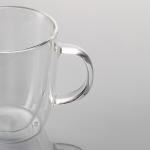 Insulated Double Wall Drinking Glass 360ml Borosilicate Glass Coffee Mugs