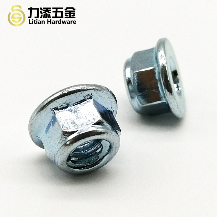 DIN 980 Metal Self Locking Nut , M5 M6 Flange Lock Nut Galvanized