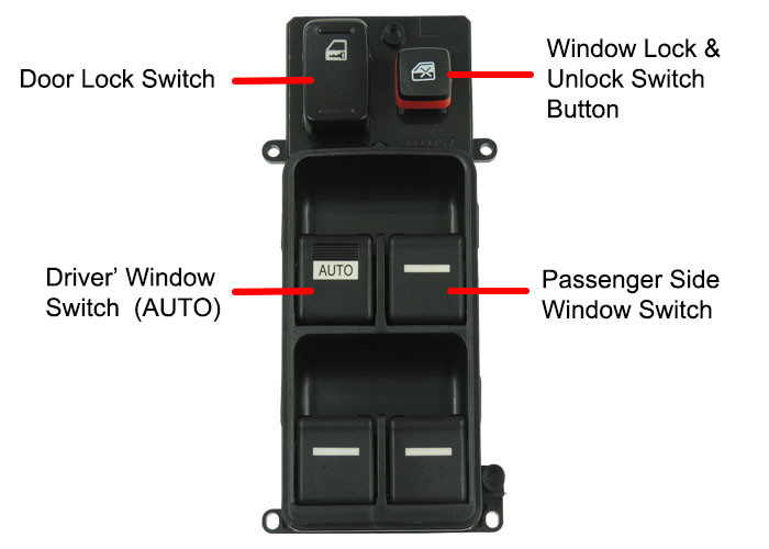 Electric Honda Power Window Switch , Master Window Control Switch 35750-SDA-H15