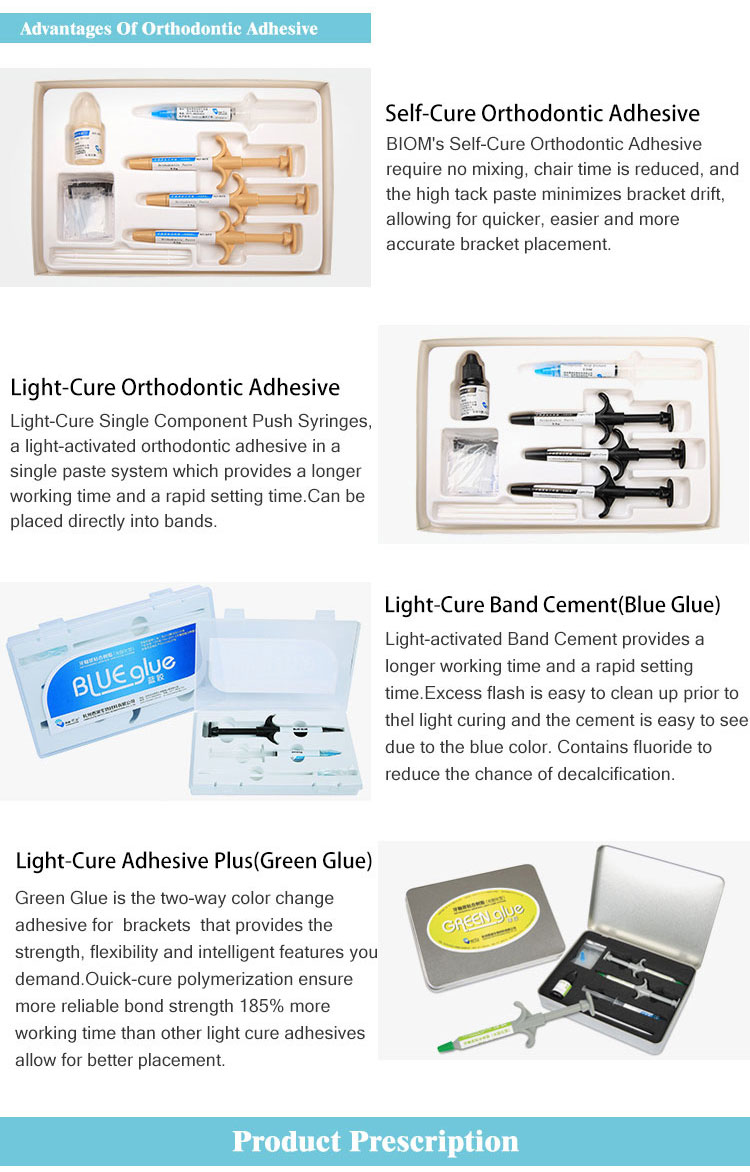 Dental Orthodontic Adhesives Glue Products CE ISO Light Cure Adhesive BIOM