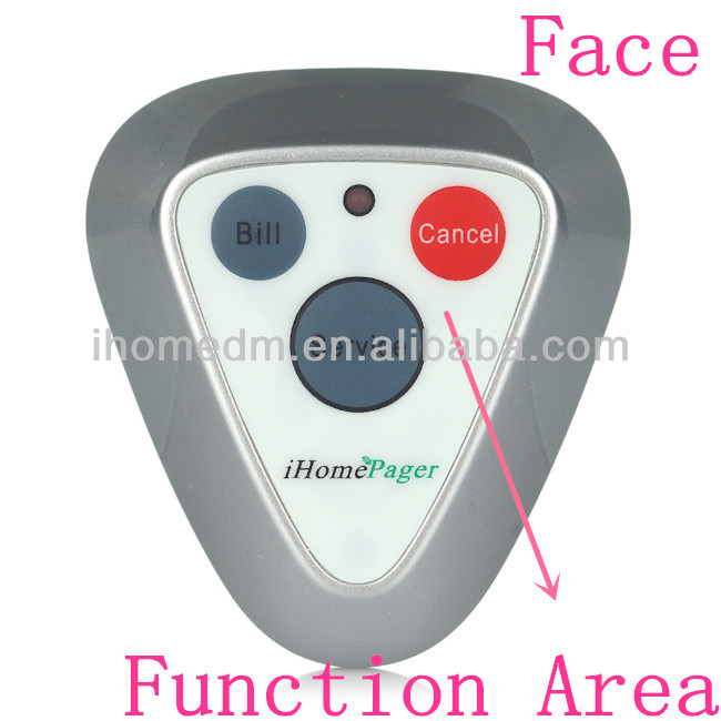 Wireless service equipment, restaurant use, 3 keys calling pager
