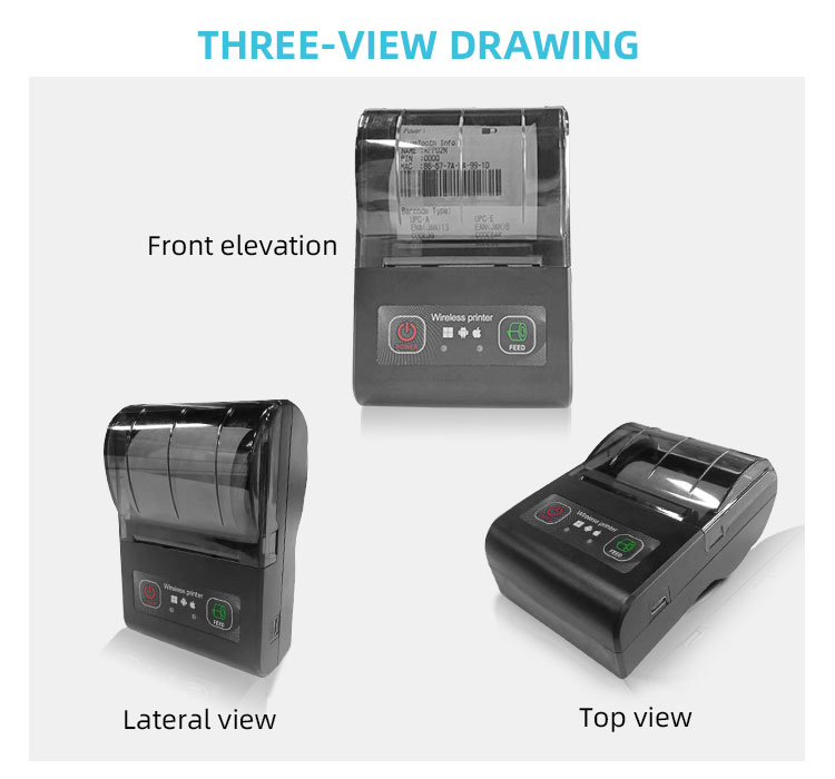 58mm Portable Thermal Receipt Printer Mini Wireless For Ticket Machine At Affordable