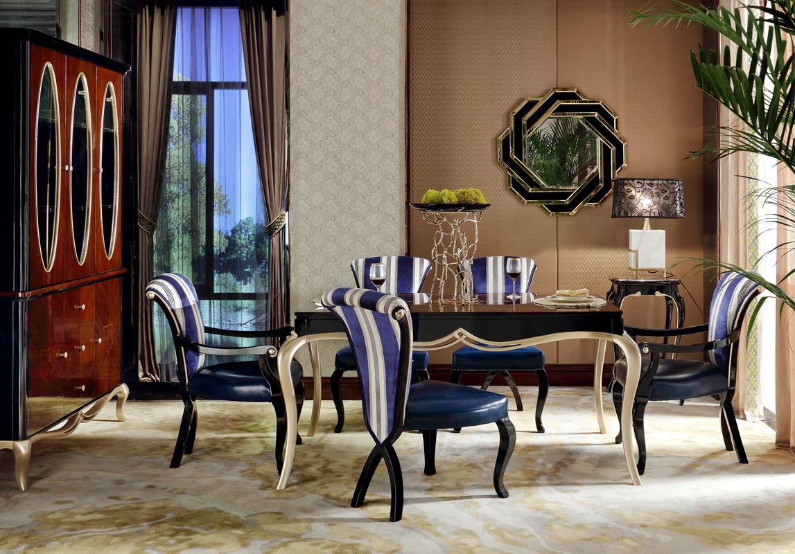 Luxury Villa house office Furniture Ebony wood Book cabients and Reading desk in glossy painting with Writing chairs
