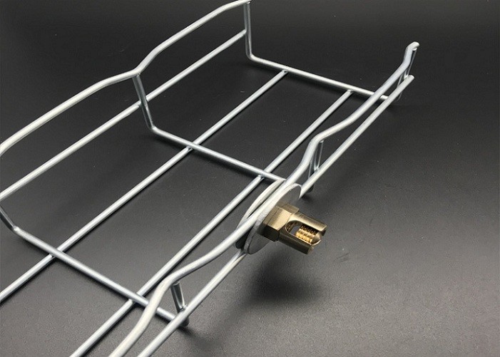 Galvanized Steel Grounding clamp for Wire Mesh Cable Tray Basket