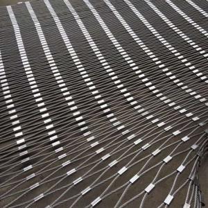 China SS316 Flexible Metal Wire Rope Mesh Architectural 100mm Hole wholesale