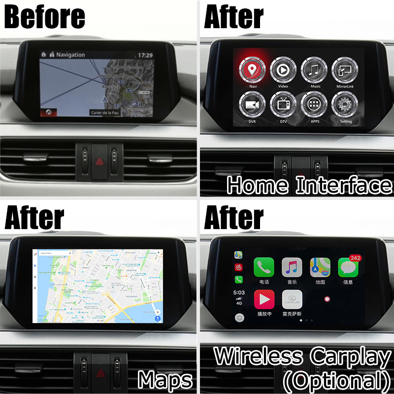 Mazda 6 Atenza GPS Navigation Box video interface optional carplay interface android auto