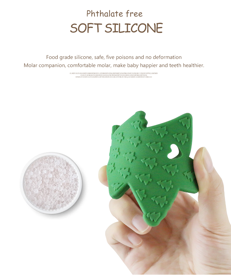 Christmas Hat Silicone Teething Bead Chewable BPA Free For Infant Baby