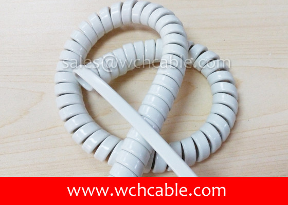UL Spiral Cable, AWM Style UL21213 28AWG 8C VW-1 80°C 30V, PVC / TPU