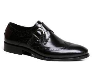 China Adult Men's Dress Shoes Black Genuine Leather Brogue Style Shoes wholesale