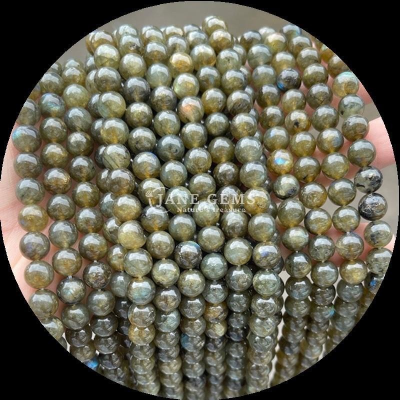Gemstone Cut Round Gems Bead Zebra Jasper Mahagony Obsidian Various Types Crystal Healing Stone Loose Bead Strands for Handmade Accessories