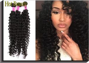 China Natural 5A Virgin Brazilian Hair Curly , 22 inch Lady Hair Extensions wholesale