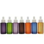 Yuhua Serum Dropper Bottles Round Shape Matte 50ml Frosted Glass Bottles