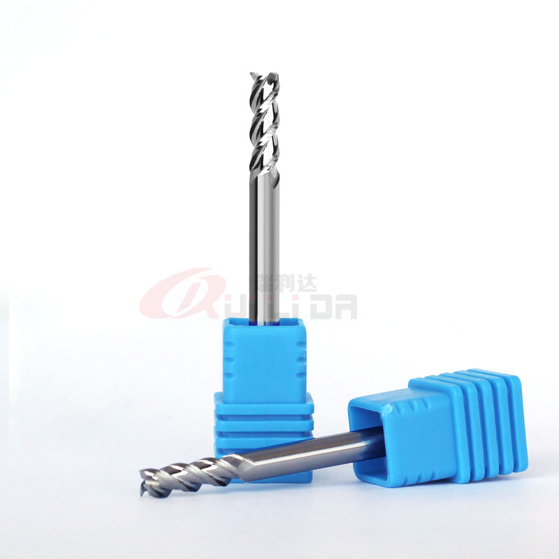 4mm 1/8" 1/16" Aluminum End Mill 45 Degree 3 Flutes Polished Solid Carbide