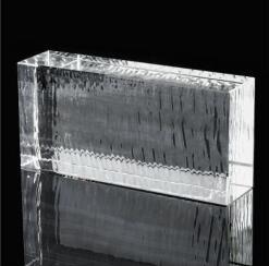 China Clear Stained Glass Bricks Crystal Hot Fused Architectural Solid wholesale