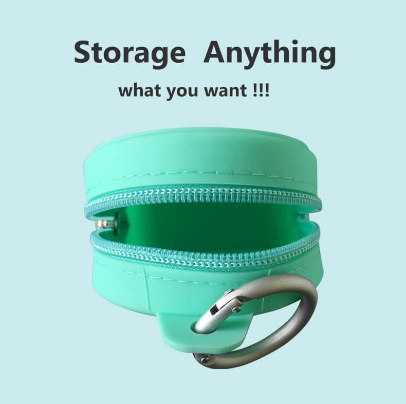 Phenol Free Silicone Zero Wallet Waterproof Zippered Backpack Shape Small Item Storage Silicone Bag