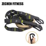 32mm Wooden Gymnastic Rings High Grade Safety With Stitches Straps Carabiner